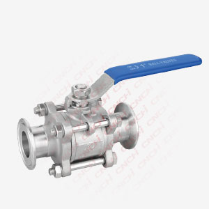 Three Pieces Ball Valve With Clamp Ends