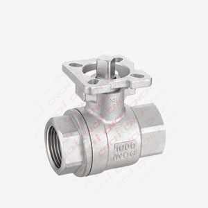 Two Pieces Ball Valve With High Mounting Pad